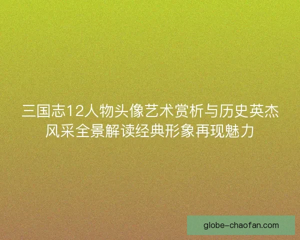 三国志12人物头像艺术赏析与历史英杰风采全景解读经典形象再现魅力